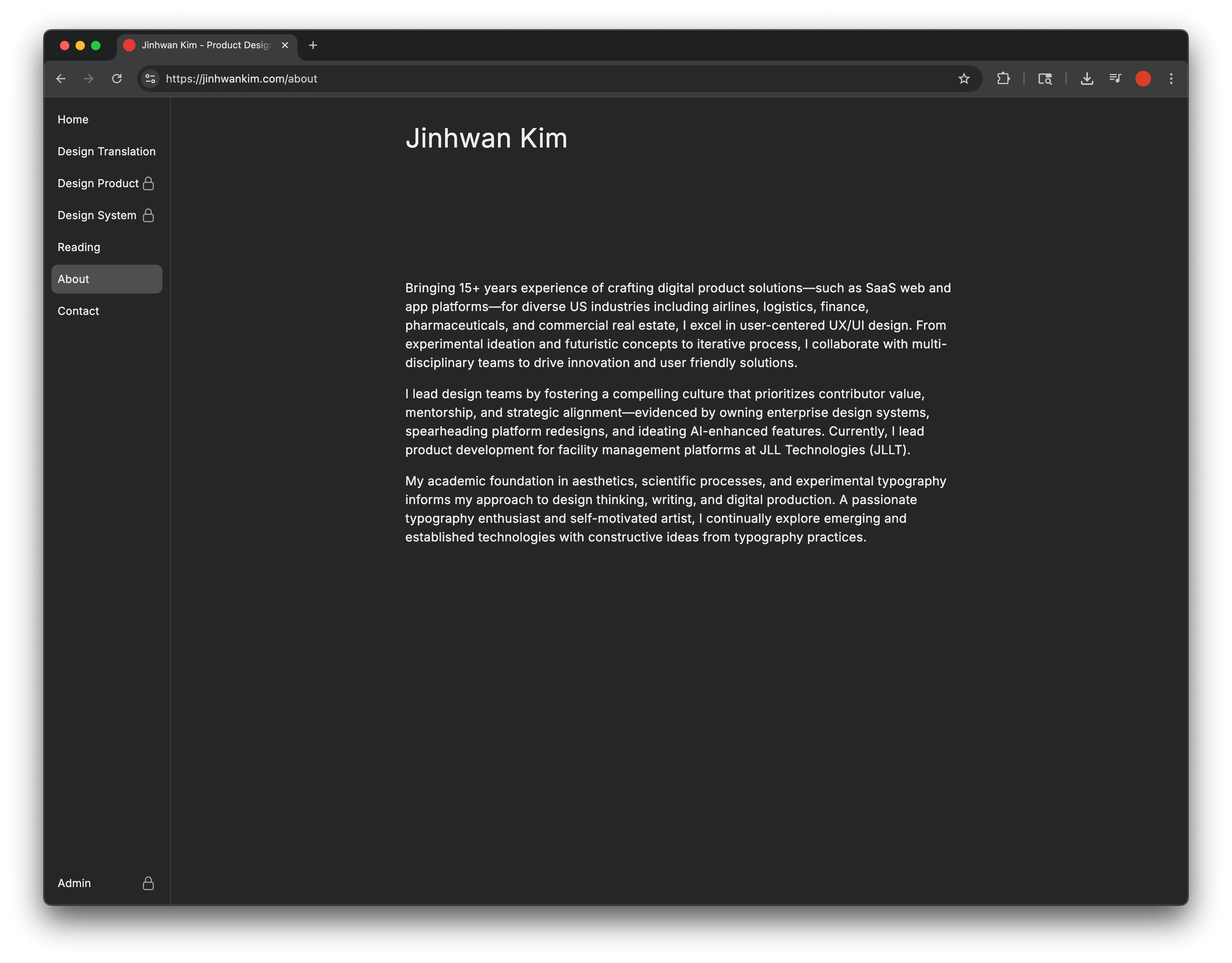 Jinhwan Kim personal website